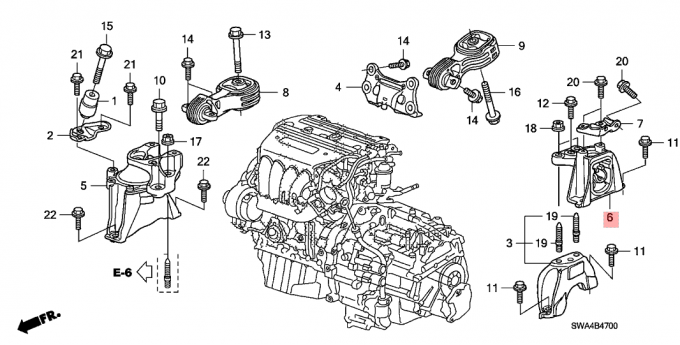 Gear Box Rubber Engine Mounts Honda CRV 2007-2011 Trans-Mount 2.4 L AT 50850-SWN-P81
